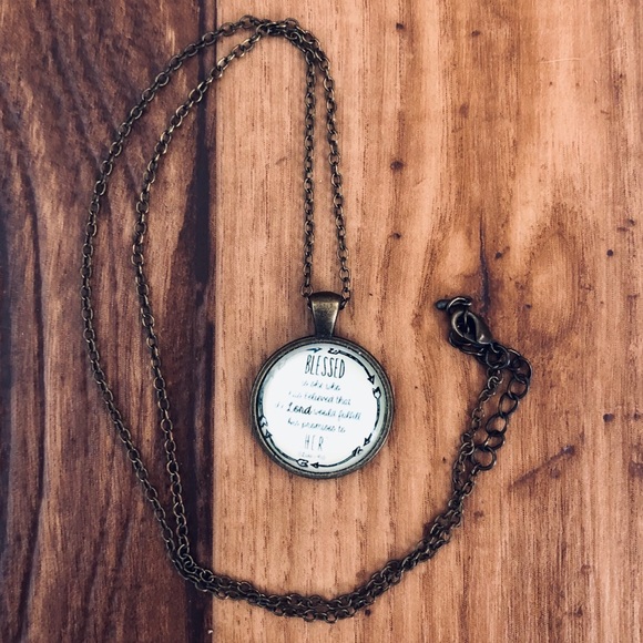 Jewelry - Luke 1:45 Bible Quote Necklace